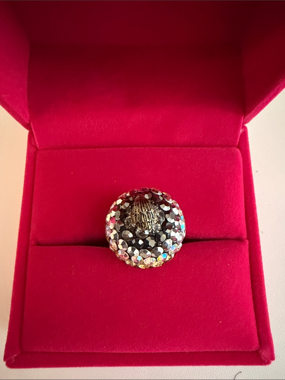 Kurt Geiger Pave Bubble Ring Brass Ring - Sparkling Multi-Tone - Picture 5 of 5